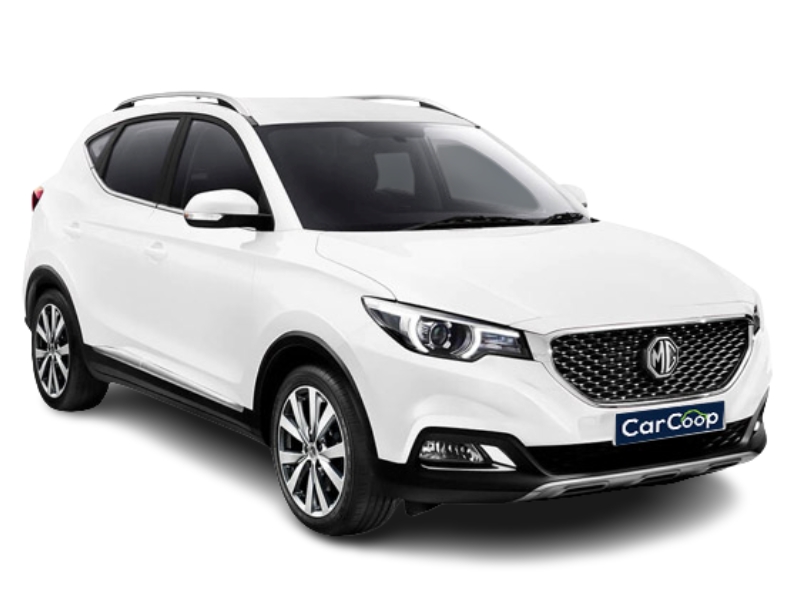 A white Mazda displayed, highlighting its contemporary style and features, comparable to the MG ZS.